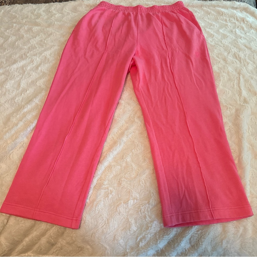 Victorias Secret PINK Cotton Track Ankle Sweatpant Pant Pink XLarge New